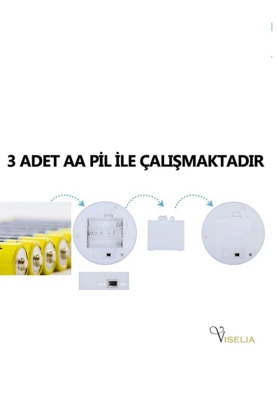 Viselia Neon Led Neon Lamba Çam Ağaç Neon Işık Gece Lamba Masa Lamba - 6