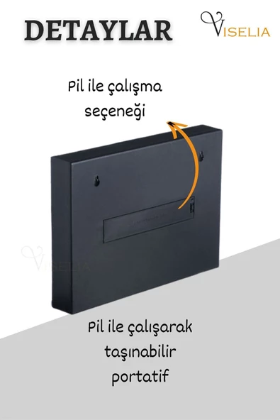 Viselia Masa Lambası Lightbox A5 Led Işık Işıklı Mesaj Panosu 60 Harf Light Box Pano - 5