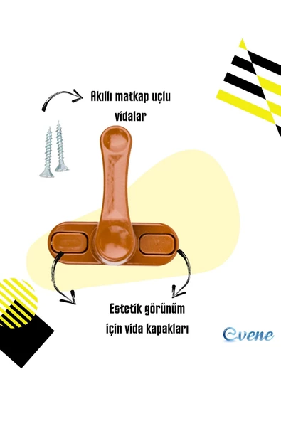Evene Pimapen Kapı Kilidi Pimapen Pencere Kilidi Pencere Emniyet Kilidi Mandallı Kilit 8 Adet Kahve - Resim 4
