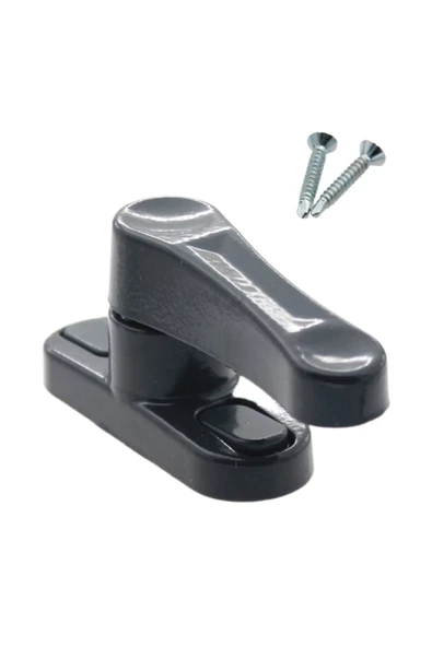 Evene Antrasit Pencere Emniyet Kilidi Çocuk Hırsız Kilidi Çekmeli Metal Kilit 1 Adet ürün görseli 1