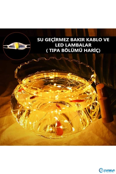 Evene Led Işık Led Şerit Peri Led Işık Dekoratif Aydınlatma Peri Led Mantar Led 1 Metre - 5