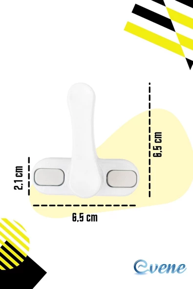 Evene Beyaz Pencere Emniyet Kilidi Çocuk Hırsız Kilidi Çekmeli Pvc 4 Adet - Resim 2