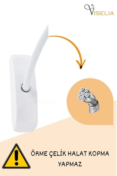 Viselia Pvc Emniyet Kilidi Pimapen Kilidi Çocuk Hırsız Kilidi Halatlı Pvc 5 Adet - Resim 4