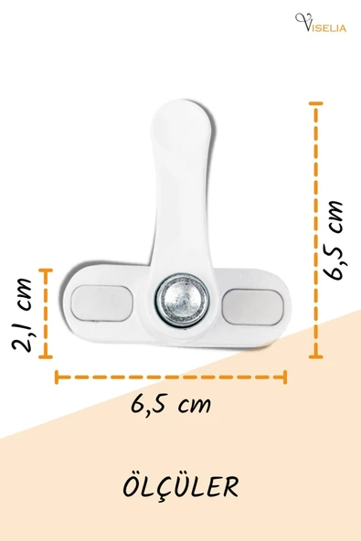 Viselia Pencere Kilidi Pencere Çocuk Kilit Basmalı Beyaz Renk 7 Adet - Resim 2