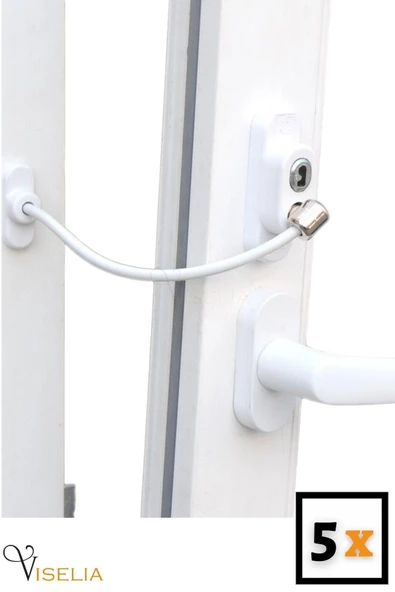Viselia Pvc Emniyet Kilidi Pimapen Kilidi Çocuk Hırsız Kilidi Halatlı Pvc 5 Adet ürün görseli 1