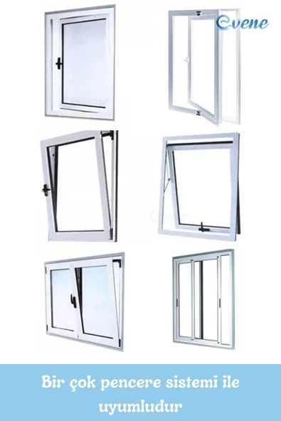 Evene Pencere Çocuk Kilit Pencere Kilidi Cam Kilidi Emniyet Çocuk Kilit Zincirli Kilit 6 Adet Antrasit - Resim 7