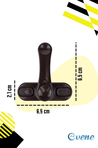 Evene Koyu Kahverengi Pencere Emniyet Kilidi Çocuk Hırsız Kilidi Çekmeli Metal Kilit - Resim 2