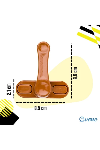 Viselia Açık Kahverengi Pencere Emniyet Kilidi 5 Adet Çocuk Hırsız Kilidi Çekmeli Metal Kilit - Resim 2