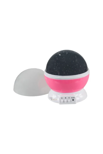 Star Master Starmaster Klc-03 3 X Kalem Pilli + 5 Volt Yıldız Yansıtmalı Küre Tip Gece Lambası 012-011 Pembe - 2