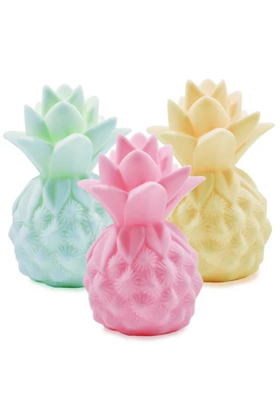 Viselia Pembe Ananas Gece Lamba Pilli Projeksiyon Masa Lamba Ananas Led Lamba