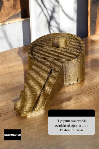 Star Master Kapı Takozu Kapı Tutacağı Kapı Stoperi Kapı Durdurucu Altın Eskitme Model 5 - Resim 4