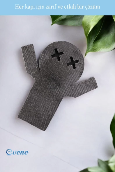 Evene Kapı Stoperi Gümüş Eskitme Renk Dekoratif Kapı Tutucu Durdurucu Model 3 - Resim 5