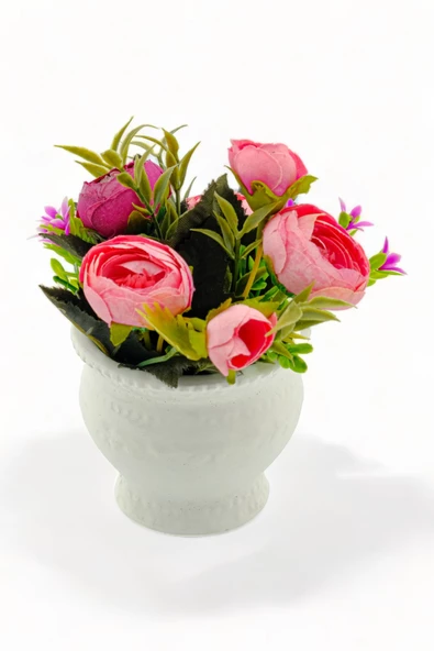 Evene Saksı Dekoratif Saksı Kaktüs Saksısı Sukulent Saksısı Küçük Saksı Model 43 Beyaz Saksı ürün görseli