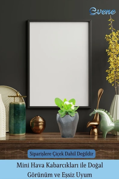 Evene Saksı Büyük Saksı Çiçek Saksısı Büyük Boy Saksı Salon Saksısı Model 9 Siyah Saksı - Resim 6