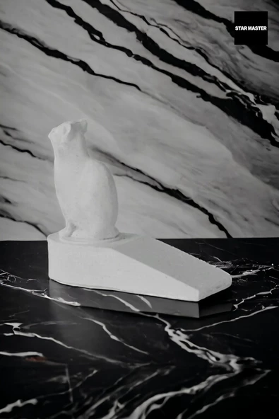 Star Master Kapı Takozu Kapı Tutacağı Kapı Stoperi Kapı Durdurucu Beyaz 4 Adet Model 2 - Resim 2