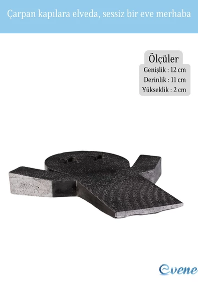 Evene Kapı Stoperi Gümüş Eskitme Renk Dekoratif Kapı Tutucu Durdurucu Model 3 - Resim 2