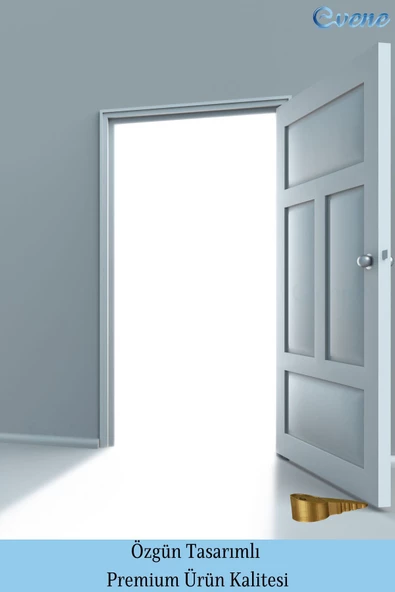 Evene Kapı Stoperi Altın Renk Dekoratif Kapı Tutucu Durdurucu 2 Adet Model 5 - Resim 3