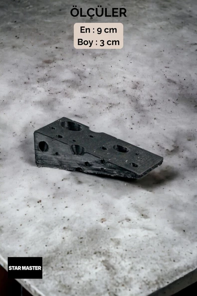 Star Master Kapı Takozu Kapı Tutacağı Kapı Stoperi Kapı Durdurucu Siyah 2 Adet Model 6 - Resim 3