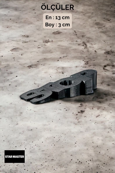 Star Master Kapı Takozu Kapı Tutacağı Kapı Stoperi Kapı Durdurucu Siyah 2 Adet Model 4 - Resim 3