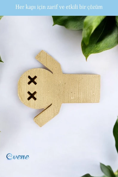 Evene Kapı Stoperi Altın Renk Dekoratif Kapı Tutucu Durdurucu Model 3 - Resim 5