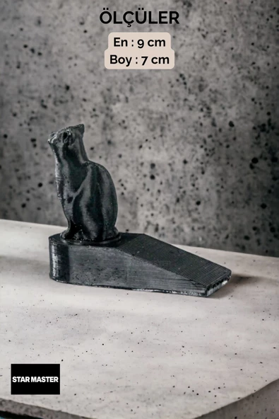 Star Master Kapı Takozu Kapı Tutacağı Kapı Stoperi Kapı Durdurucu Siyah Model 2 - Resim 3