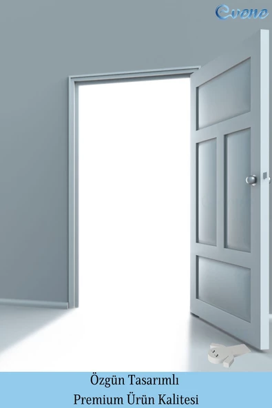 Evene Kapı Stoperi Beyaz Renk Dekoratif Kapı Tutucu Durdurucu 4 Adet Model 3 - Resim 3