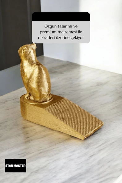 Star Master Kapı Takozu Kapı Tutacağı Kapı Stoperi Kapı Durdurucu Altın Model 2 - 5
