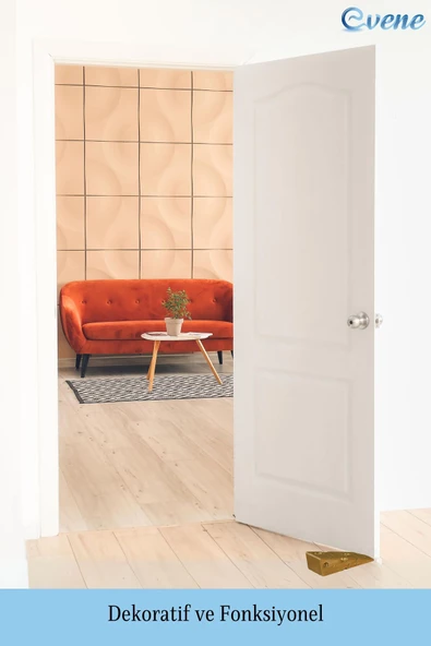 Evene Kapı Stoperi Altın Renk Dekoratif Kapı Tutucu Durdurucu 2 Adet Model 6 - Resim 4