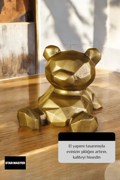 Star Master Kapı Takozu Kapı Tutacağı Kapı Stoperi Kapı Durdurucu Altın Eskitme Model 7 - Resim 4