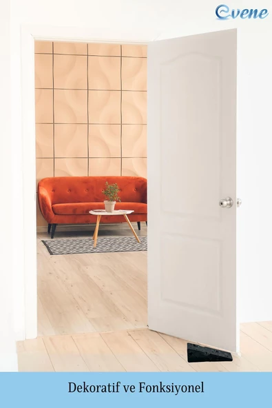 Evene Kapı Stoperi Siyah Renk Dekoratif Kapı Tutucu Durdurucu 2 Adet Model 6 - Resim 4