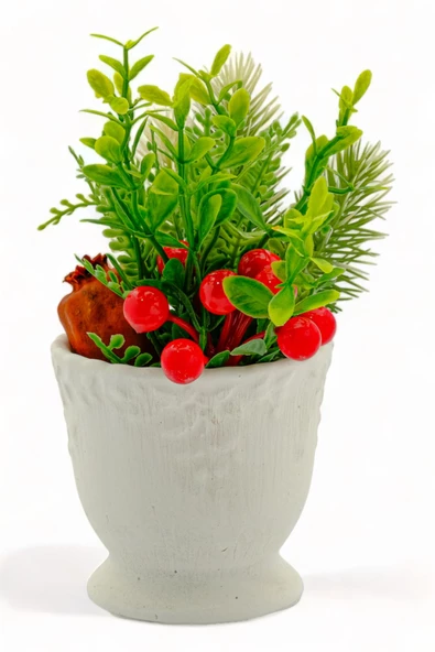 Evene Saksı Dekoratif Saksı Kaktüs Saksısı Sukulent Saksısı Küçük Saksı Model 32 Beyaz Saksı ürün görseli 1