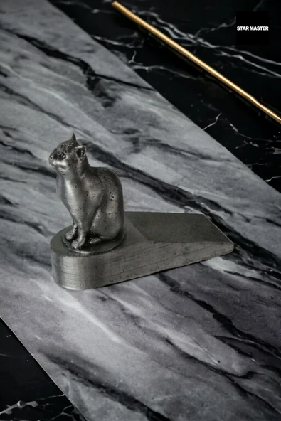 Star Master Kapı Takozu Kapı Tutacağı Kapı Stoperi Kapı Durdurucu Gümüş Eskitme 4 Adet Model 2 - Resim 2