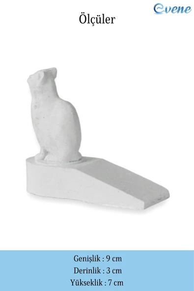 Evene Kapı Stoperi Beyaz Renk Dekoratif Kapı Tutucu Durdurucu 4 Adet Model 2 - Resim 2