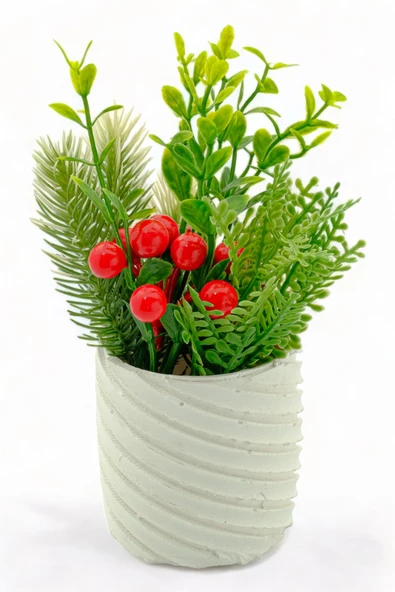 Evene Saksı Dekoratif Saksı Kaktüs Saksısı Sukulent Saksısı Küçük Saksı Model 37 Beyaz Saksı ürün görseli 1