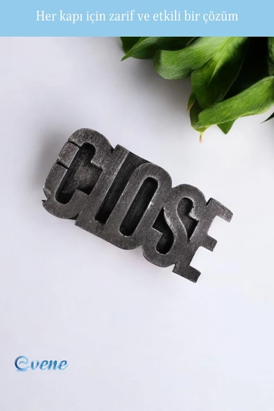 Evene Kapı Stoperi Gümüş Eskitme Renk Dekoratif Kapı Tutucu Durdurucu Close Model - 5