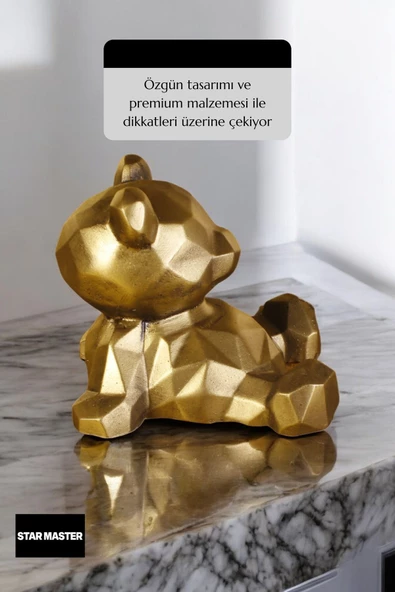 Star Master Kapı Takozu Kapı Tutacağı Kapı Stoperi Kapı Durdurucu Altın Eskitme Model 7 - Resim 5