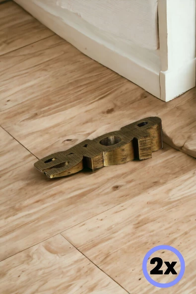 Star Master Kapı Takozu Kapı Tutacağı Kapı Stoperi Kapı Durdurucu Altın Eskitme 2 Adet Model 4 ürün görseli