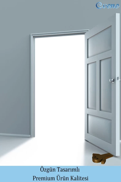 Evene Kapı Stoperi Altın Eskitme Renk Dekoratif Kapı Tutucu Durdurucu 4 Adet Model 3 - Resim 3