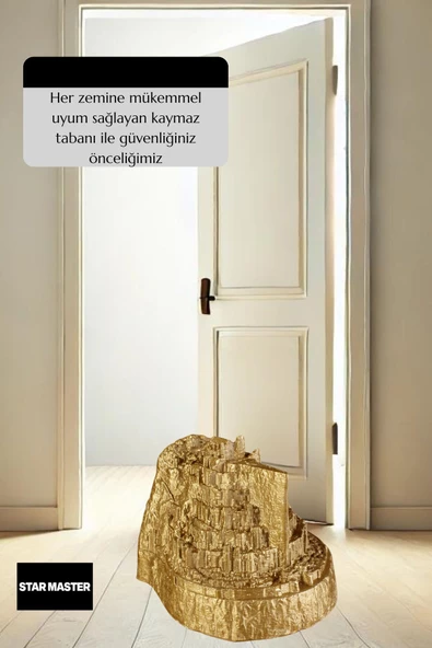 Star Master Kapı Takozu Kapı Tutacağı Kapı Stoperi Kapı Durdurucu Altın Model 8 - 3