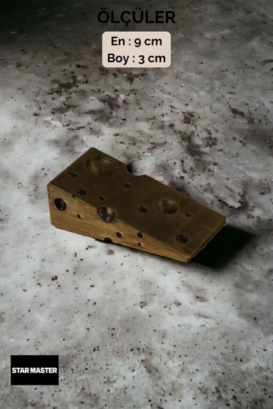 Star Master Kapı Takozu Kapı Tutacağı Kapı Stoperi Kapı Durdurucu Altın Eskitme 2 Adet Model 6 - Resim 3