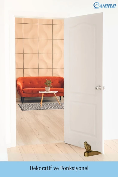 Evene Kapı Stoperi Altın Eskitme Renk Dekoratif Kapı Tutucu Durdurucu Model 2 - Resim 4