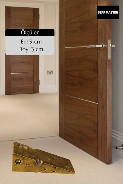 Star Master Kapı Takozu Kapı Tutacağı Kapı Stoperi Kapı Durdurucu Altın Eskitme Model 6 - Resim 2