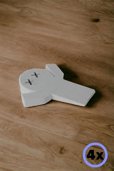 Star Master Kapı Takozu Kapı Tutacağı Kapı Stoperi Kapı Durdurucu Beyaz 4 Adet Model 3 ürün görseli