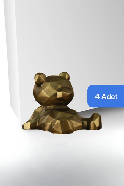 Evene Kapı Stoperi Altın Eskitme Renk Dekoratif Kapı Tutucu Durdurucu 4 Adet Model 7 ürün görseli