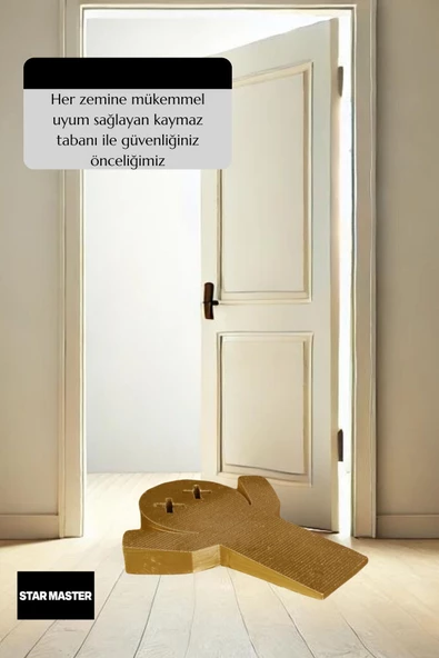 Star Master Kapı Takozu Kapı Tutacağı Kapı Stoperi Kapı Durdurucu Altın Model 3 - 3