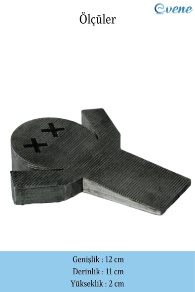 Evene Kapı Stoperi Gümüş Eskitme Renk Dekoratif Kapı Tutucu Durdurucu 4 Adet Model 3 - Resim 2