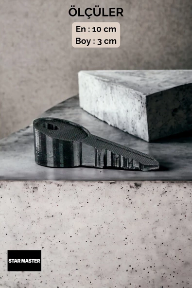 Star Master Kapı Takozu Kapı Tutacağı Kapı Stoperi Kapı Durdurucu Siyah 2 Adet Model 5 - Resim 3