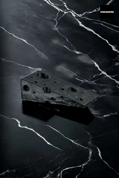 Star Master Kapı Takozu Kapı Tutacağı Kapı Stoperi Kapı Durdurucu Siyah 2 Adet Model 6 - Resim 2