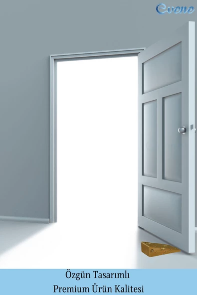 Evene Kapı Stoperi Altın Renk Dekoratif Kapı Tutucu Durdurucu 2 Adet Model 6 - Resim 3