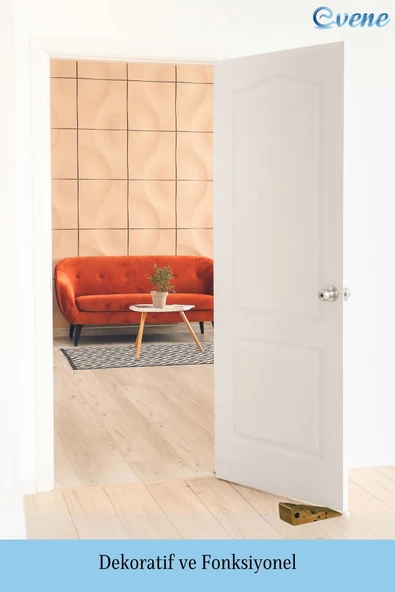 Evene Kapı Stoperi Altın Eskitme Renk Dekoratif Kapı Tutucu Durdurucu 4 Adet Model 6 - Resim 4